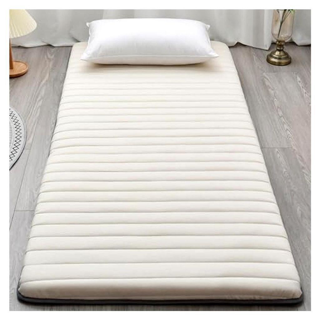 Dicke Einzelmatratze - Weicher Japanischer Futon Tragbar & Rollbar Faltbar für Zuhause & Camping 90 x 190 cm - Leichte Bequeme Schlaflösung