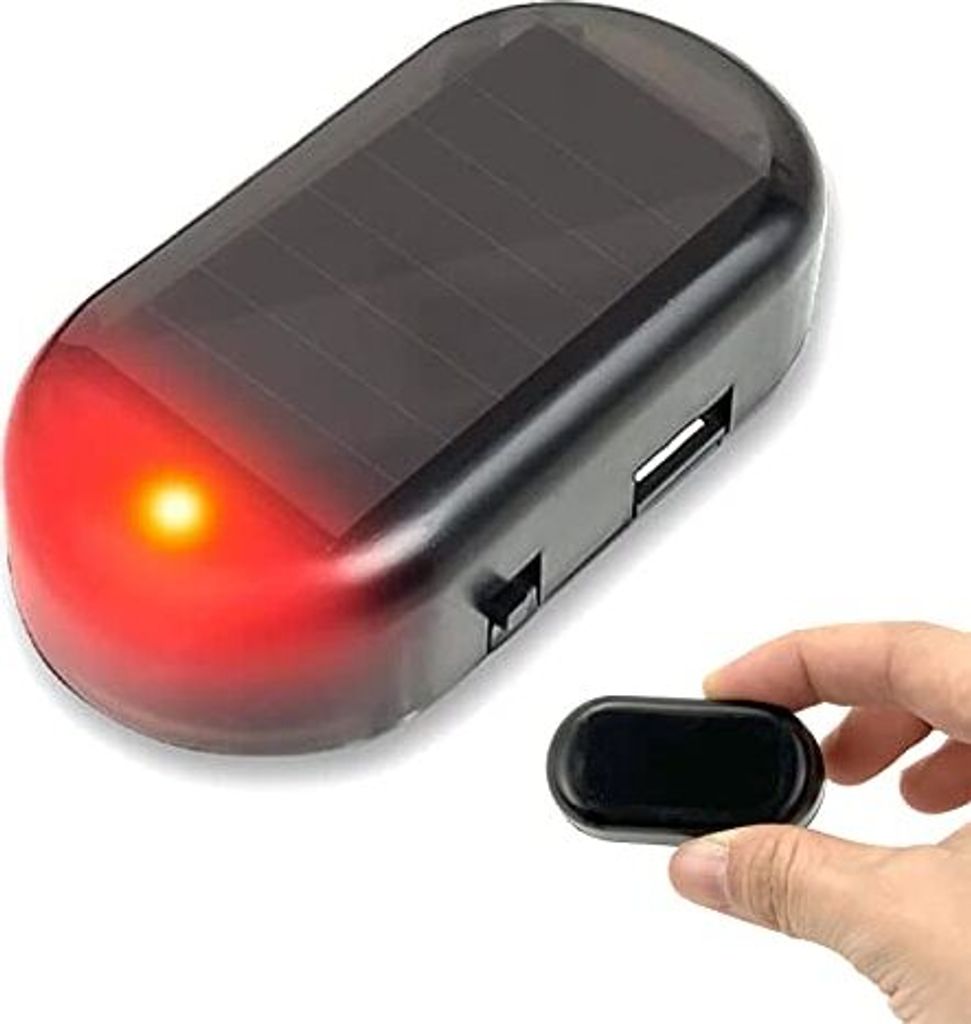 Cerioll-Autoalarmsystem, Anti-Diebstahl-Blitzlampen, Solarkraft-Dummy-Alarm, Lampe, Dummy, Anti-Diebstahl, Lamp-Auto, rot
