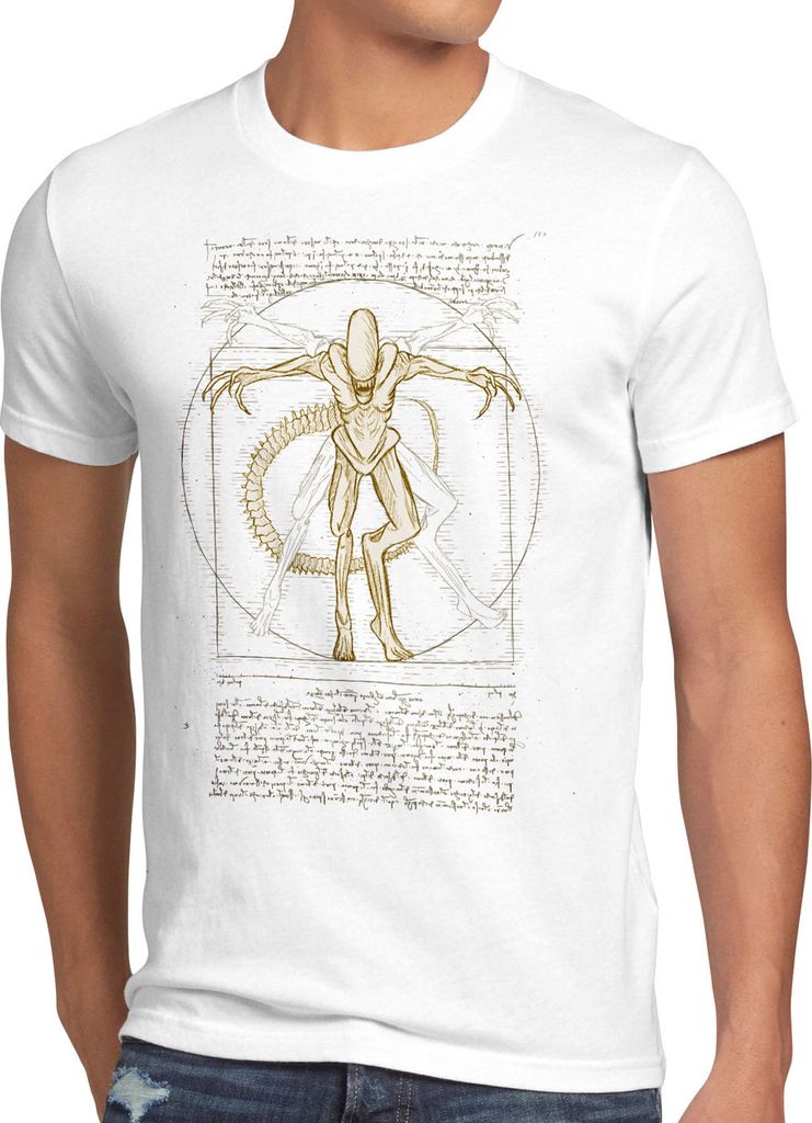 style3 Vitruvianischer Xenomorph Herren T-Shirt ripley kino alien