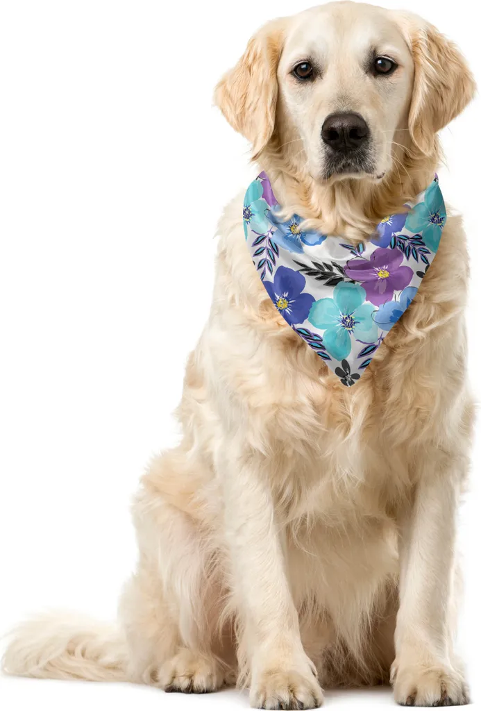 Bandana ABAKUHAUS Animali Fiori 40x40cm - Offerta Imperdibile Pet