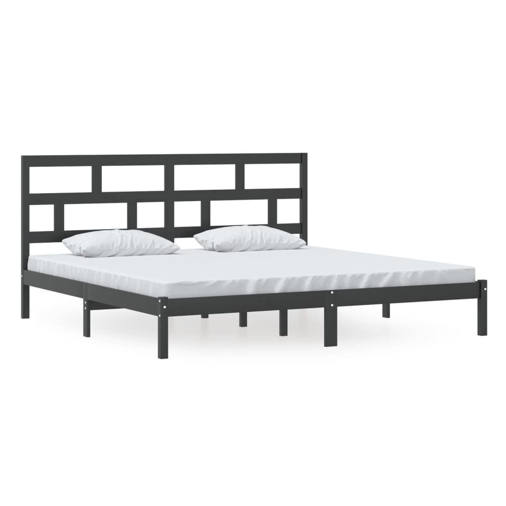 "SALE 2026"Massivholzbett Modernes/Doppelbett - Polsterbett Erwachsene/r /Kind - Schwarz Kiefer 200x200cm - Klassische Betten DEMöbel523736