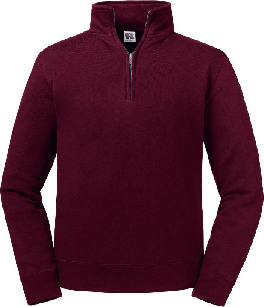 Russell - "Authentic" Sweatshirt mit kurzem Reißverschluss für Herren BC4655 (2XL) (Burgunder)