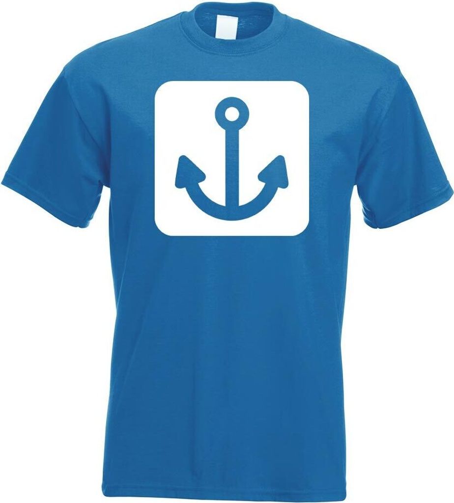 Kiwistar - T-Shirt - royal - Hafen Ankerplatz Piktogramme Herren Funshirt Bedruckt Design Sprüche Spruch Motive - mit Motiv Bedruckt - Funshirt De...