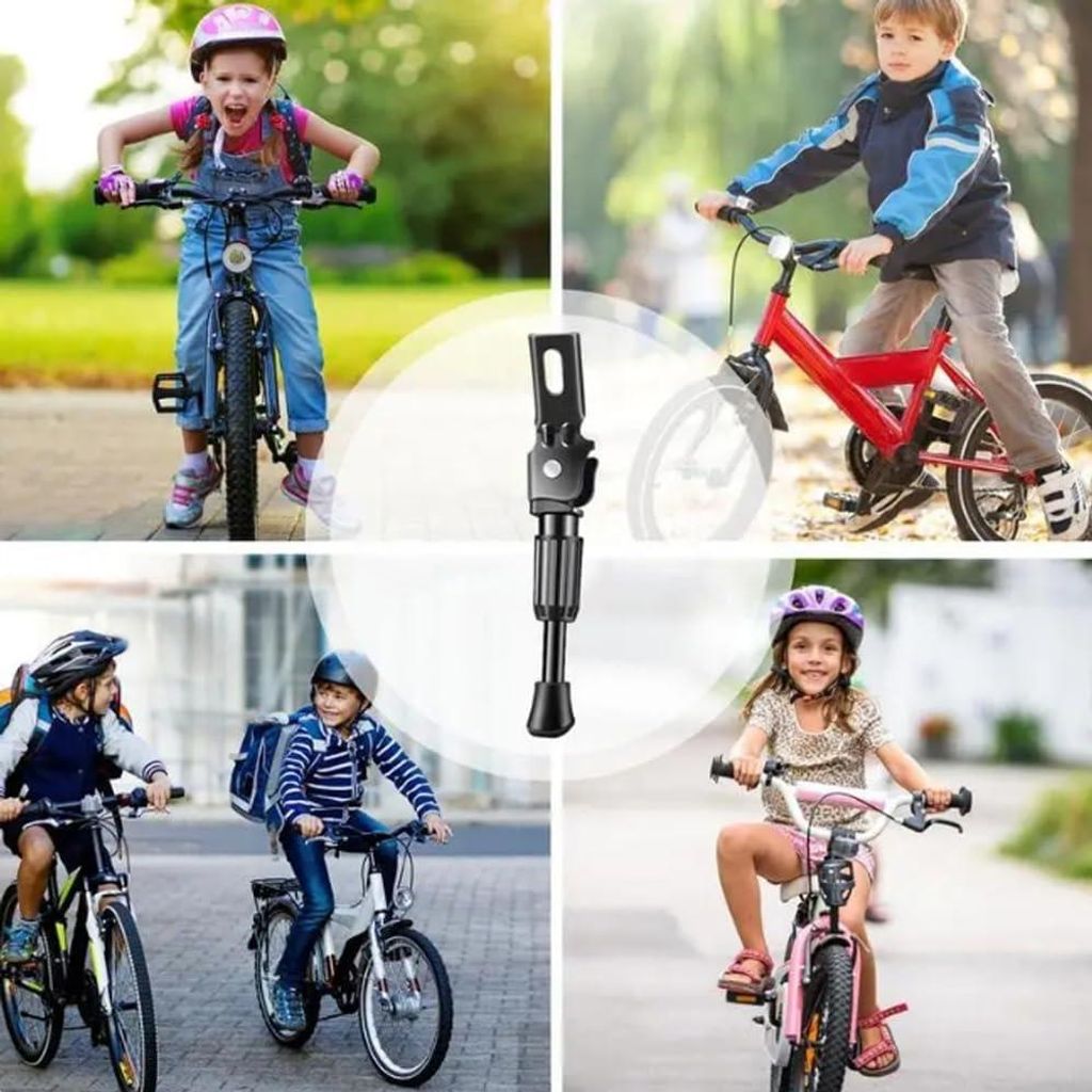 Höhenverstellbarer Fahrradständer für Kinder - Einseitiger Ständer für 14 Zoll Fahrräder, geeignet für Mountainbikes und Rennräder