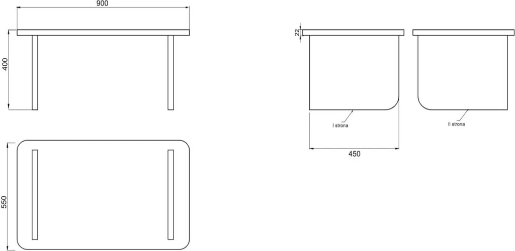 Table Basse Salon Modulable Set de 2 Usalo - Grand Format Chêne 140cm - 5