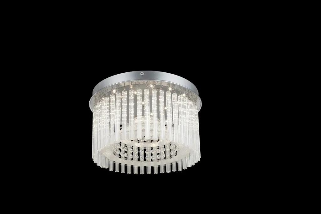 Plafonnier LED Moderne en Chrome - Éclairage de Plafond pour Salon