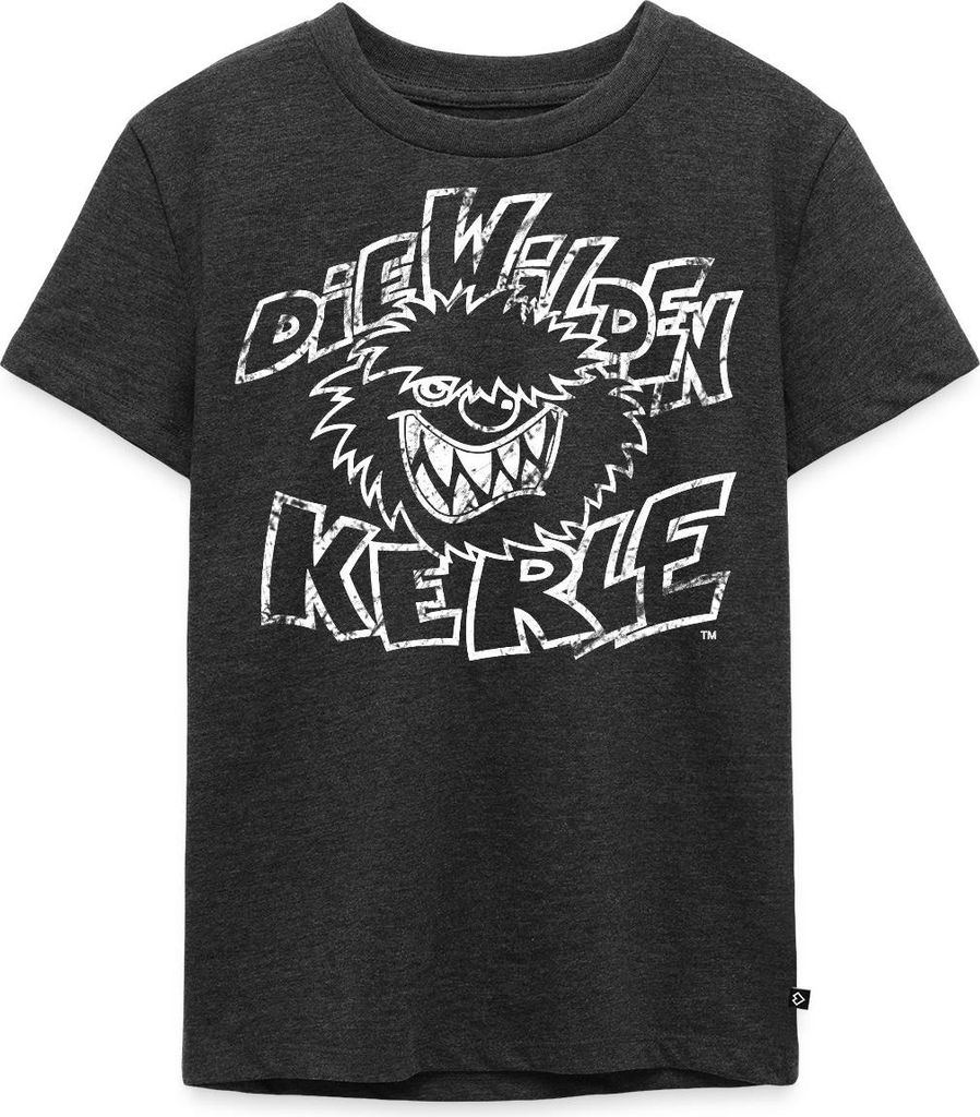 Spreadshirt Die Wilden Kerle Used Look Kinder Premium T-Shirt, 134/140 (8 Jahre), Anthrazit meliert