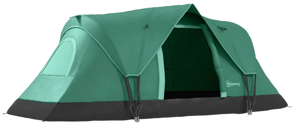 Tente de camping 5 places 4,55m en polyester avec structure renforcée