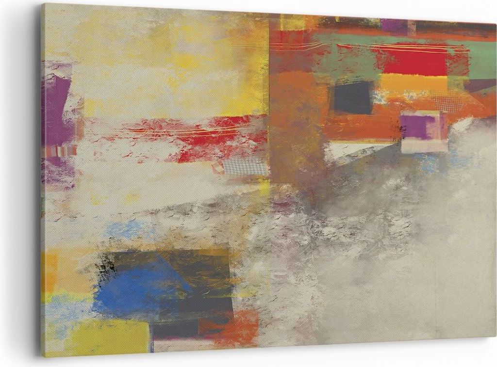 Bild auf Leinwand - Leinwandbild - Einteilig - Abstraktion die Farben modern - 100x70cm - Wand Bild - Wanddeko - Wandbilder - Leinwanddruck - Bilde...