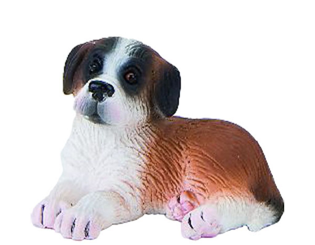 Bullyland - 65431 - Spielfigur, Bernhardinerwelpe Bongo, ca. 4,5 cm