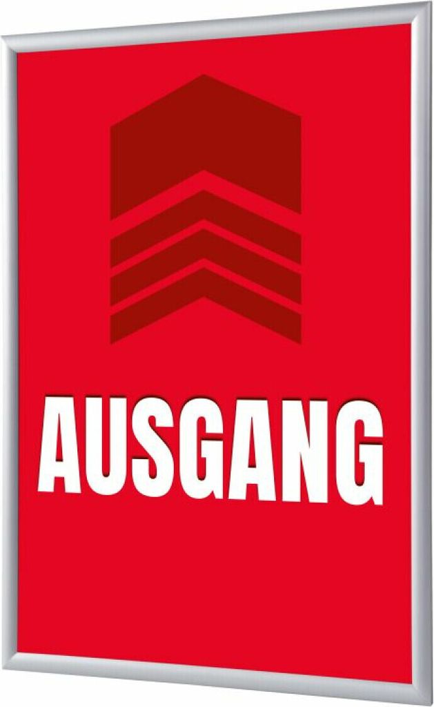 Showdown Klapprahmen - DIN A1 - Komplett-Set - Ausgang Deutsch - Rot/Silber