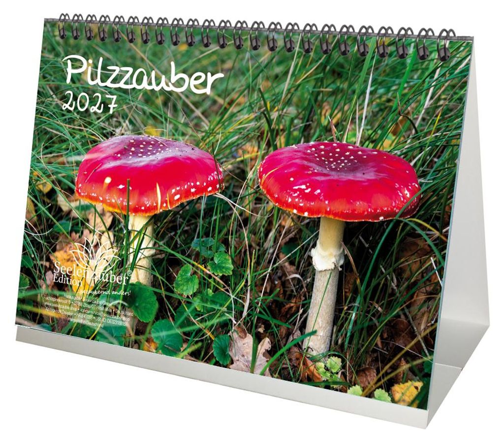 Pilzzauber DIN A5 Tischkalender für 2027 Pilz Wald - Seelenzauber