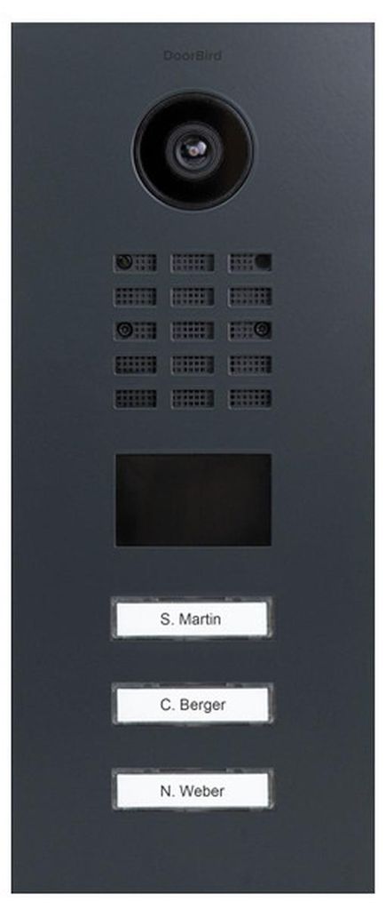 DoorBird D2103V, 720p, 140°, 100°, 10 m, IR, Schwarz Produktbild 