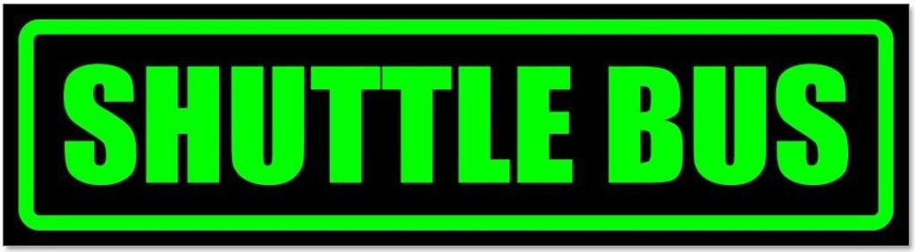 Kiwistar - Autoaufkleber - Grün - Schwarz - 30 x 8 cm - Shuttle Bus - Hinweis Aufkleber Sticker für Auto, Kfz, Fahrrad, PKW, LKW