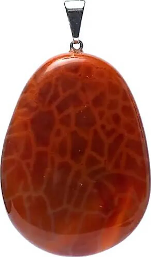 Pendentif en agate de feu en forme de goutte, lot de 2 pièces de 4 cm