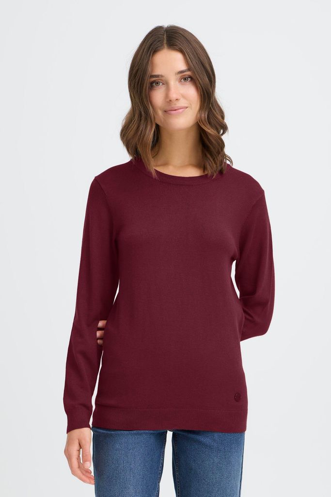 OXMO OXAIDA Damen Strickpullover Feinstrick Pullover figurumspielend