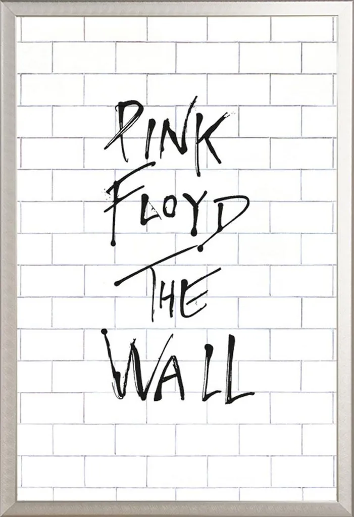 Pink Floyd The Wall Poster Maxi + Cornice Shinsuke Alluminio Argento