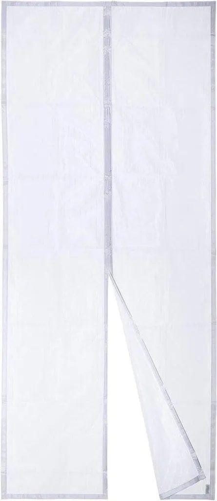 Moustiquaire magnétique de porte 100x220cm en gaze fine coloris blanc