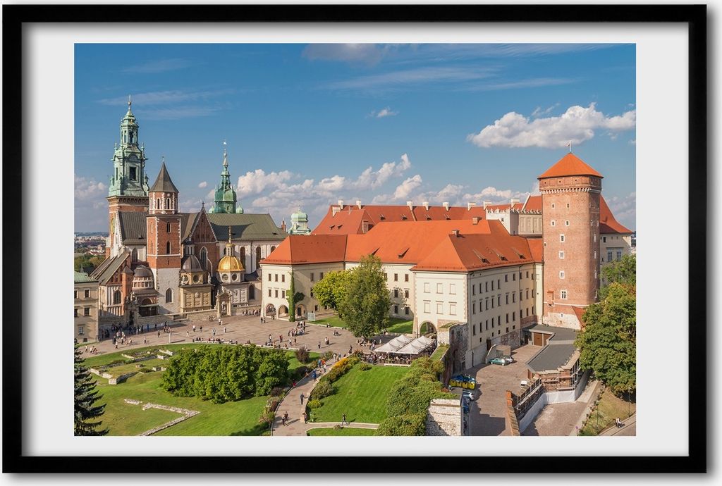 Bild 60x40 MDF-Rahmen, Wandkunst Krakau, Polen