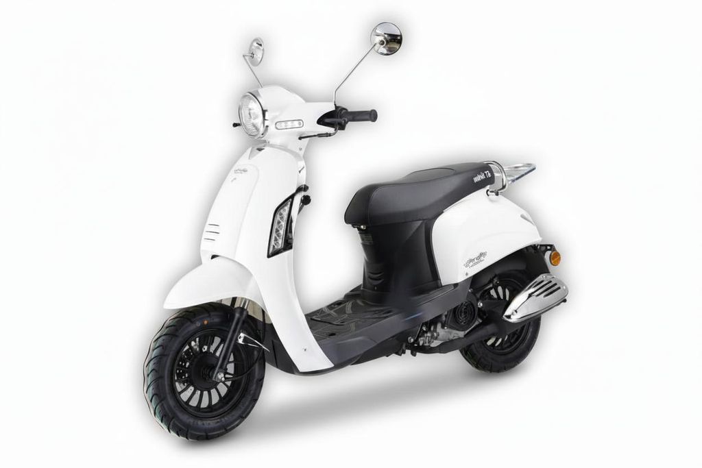 Motorroller Massimo 50ccm 45 km/h Euro 5, perlenweiß matt Produktbild 
