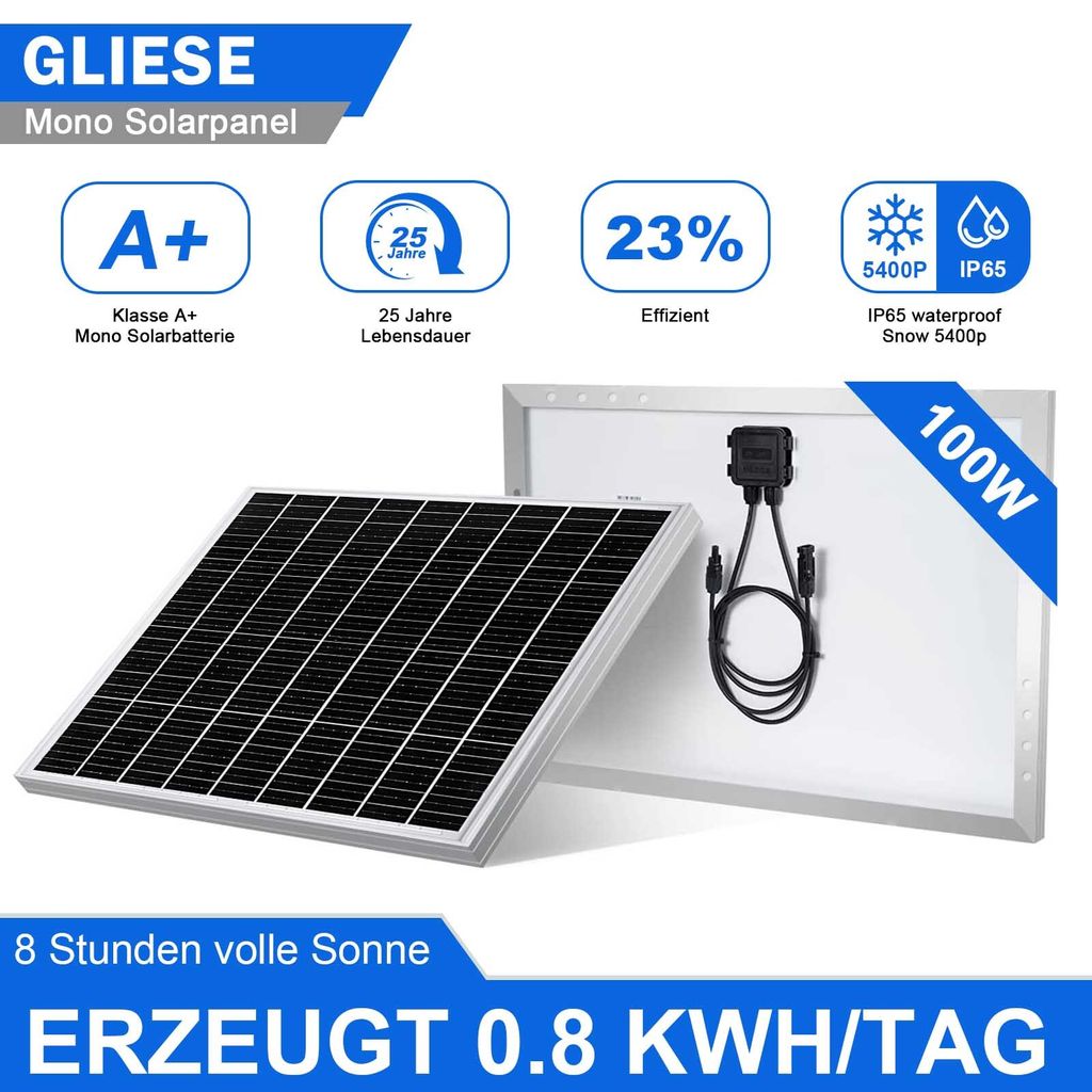 100W 12voltový monosolární Solární systém solární modul Obrázek produktu 
