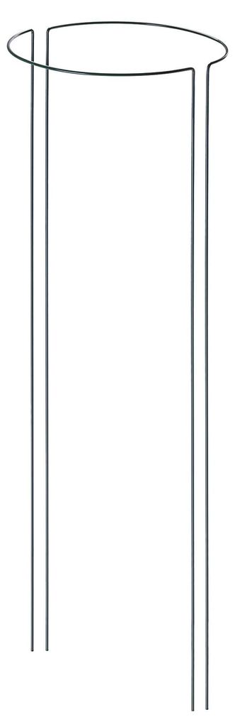 Pflanzenstütze für Garten - Halbrunder Ring - Stahl - 100 cm Höhe - 1 Stück - Grün