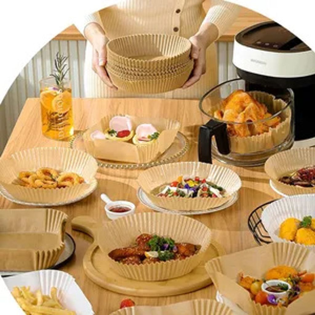Backpapier für Heißluftfritteuse, 300 Stück 20-24cm Air Produktbild 3