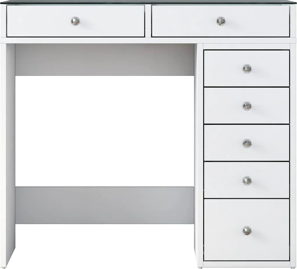 Console Gain de Place Sulmona Blanche 90x45x80 cm pour Salon et Entrée