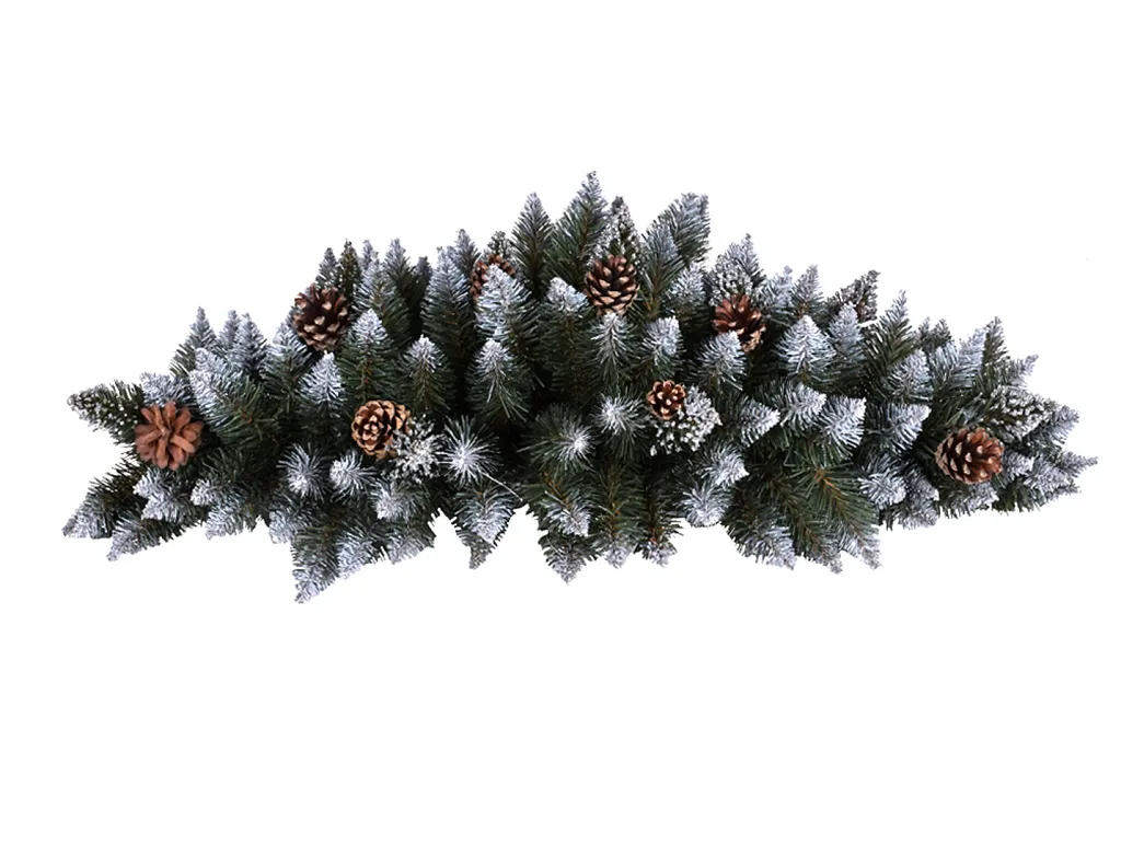 Nohel Garden Pigna Natalizia Artificiale 62x28cm - Decorazione Neve Bianca
