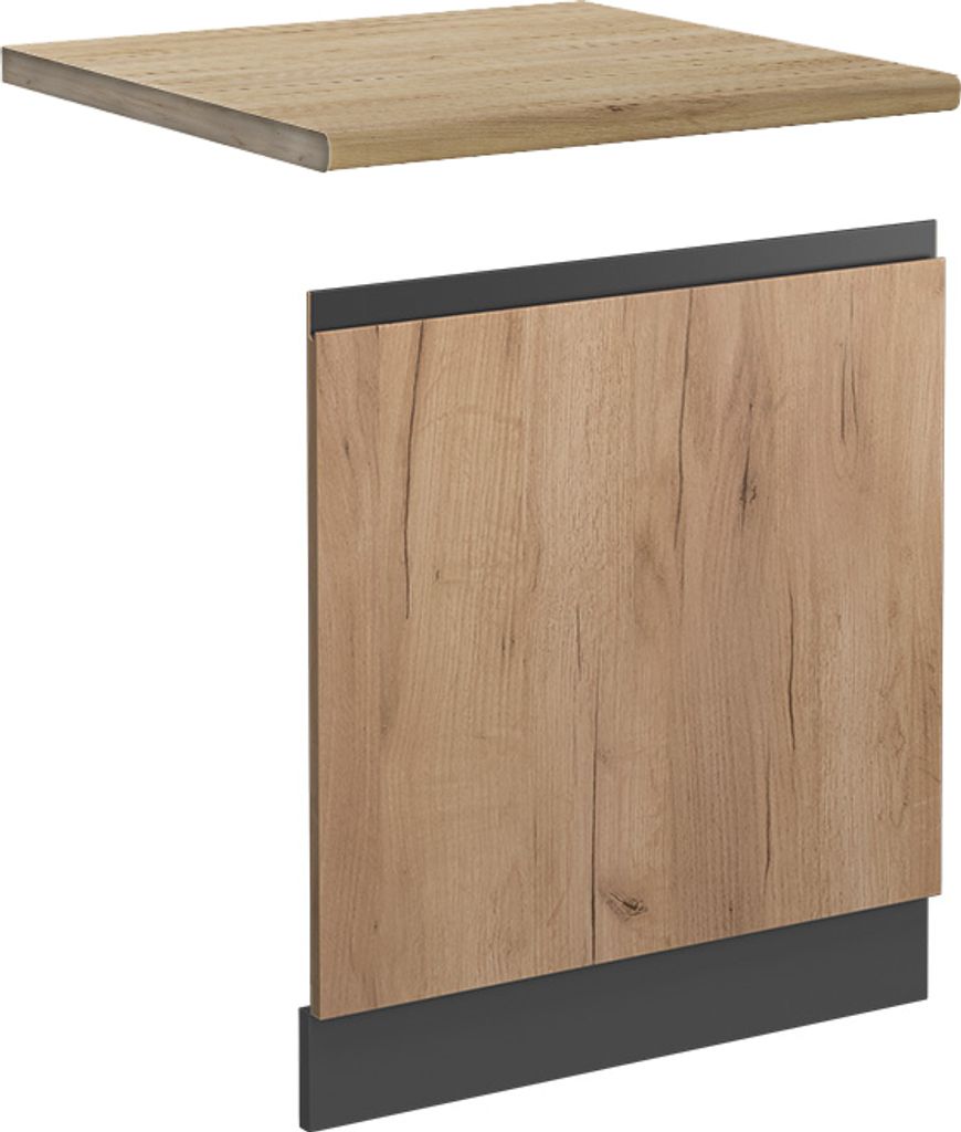 Frontblende Vicco R-Line Goldkraft Eiche 60 cm J-Shape, AP Eiche, Model 46846