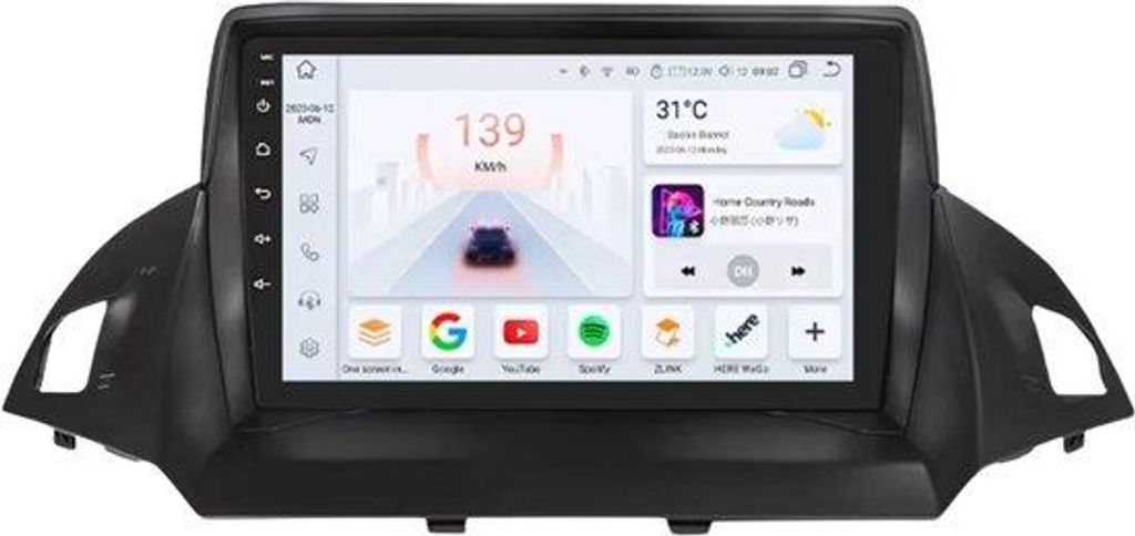 Autoradio mit Bluetooth und CarPlay für Ford Escape und Kuga 2 (2013–2017) – kompatibel mit Apple und Android – Stereoanlage mit Navigations...