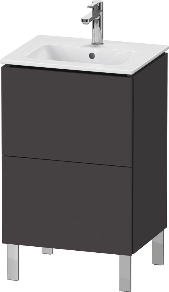 Duravit L-Cube Waschtischunterbau stehend Compact, 2 Auszüge, 520x704x421mm, LC667108080