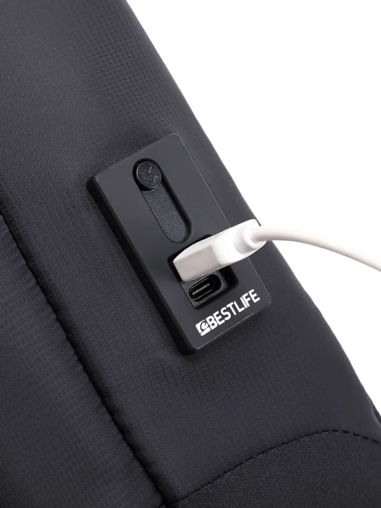 BESTLIFE CPLUS Sacoche Ordinateur Noire avec Compartiments de Rangement Pro