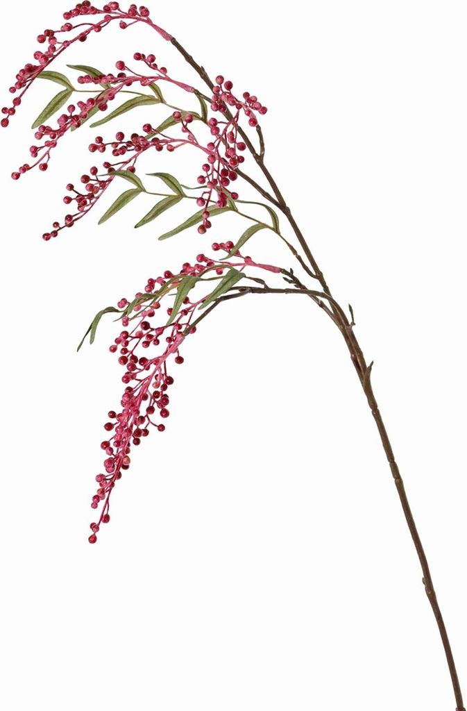 artplants.de Kunst Ebereschen Zweig Jannah mit Früchten, rot, 85cm - Kunststoff Zweig