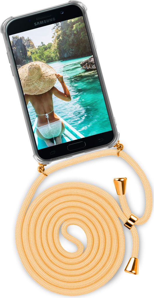 TWIST-Case + TWIST-Cord für Samsung Galaxy A5 (2017), Farbe:Sunburst (Gold)