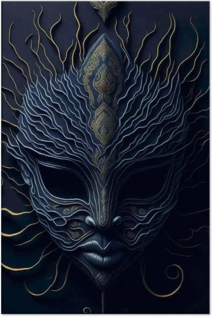 Mask of Vengeance - Leinwandbild Japanisch: 80x120 cm / Leinwand / Ohne Rahmen