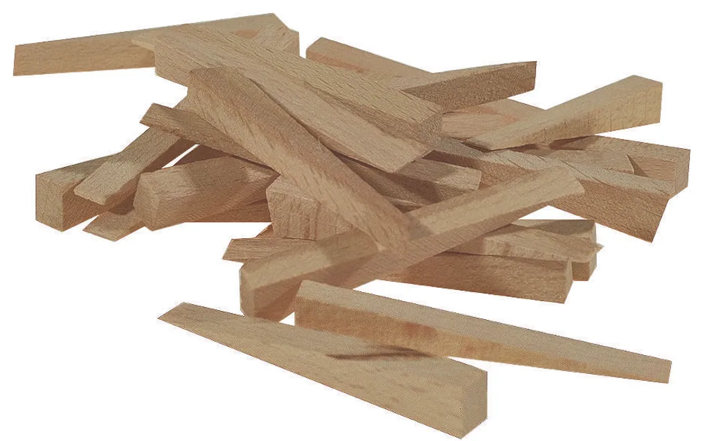 Set 250 Cunei Stubai Legno Faggio 7x54x6 mm per Posa Piastrelle