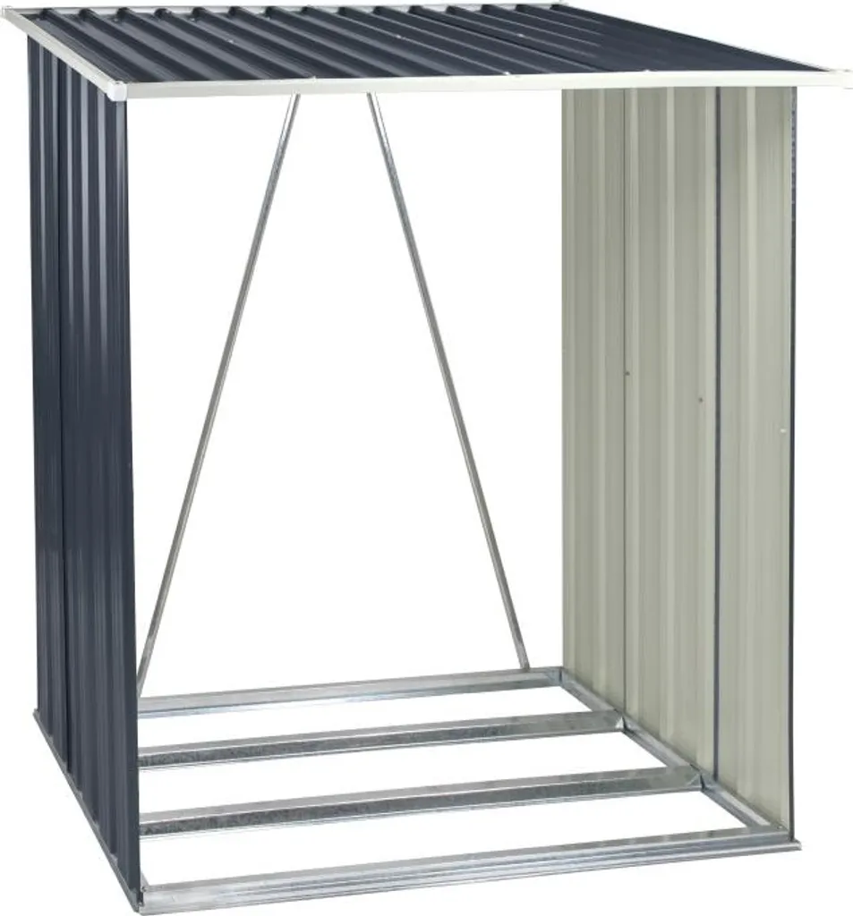 Abri bois Östersund anthracite 19mm - Toit plat et finition moderne