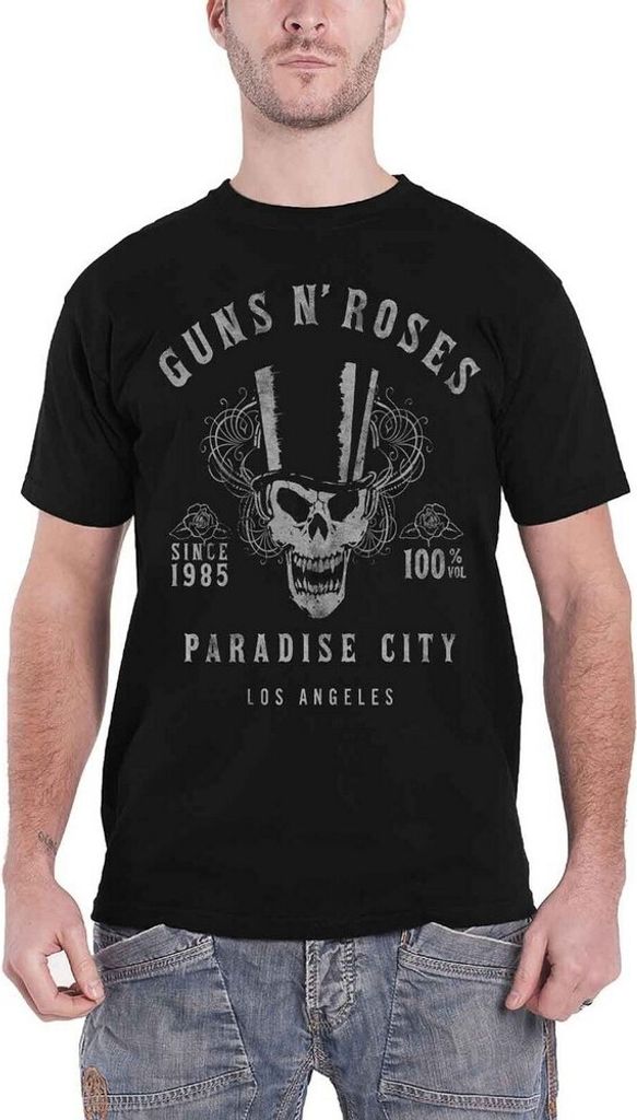 Guns N Roses - "100% Volume" T-Shirt für Herren/Damen Uni RO1924 (XXL) (Schwarz)