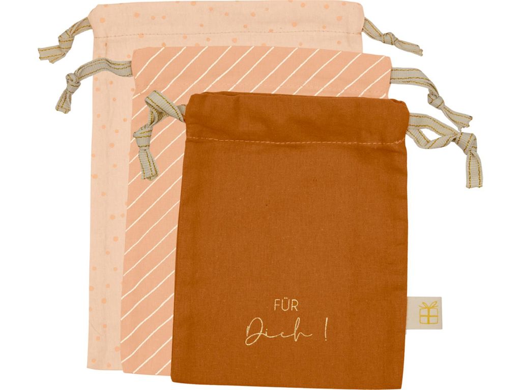 Weihnachten|Die Spiegelburg Geschenksäckchen, orange (Set aus 3 Gr.) - WinterLiebe