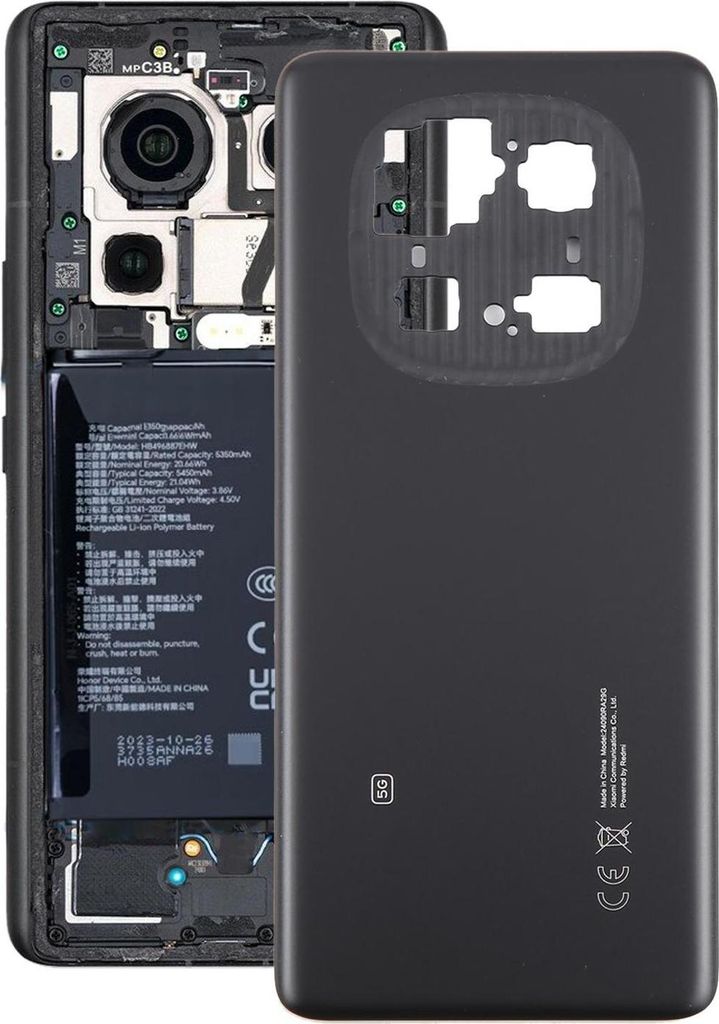 Für Xiaomi Redmi Note 14 Pro 5G Akkudeckel Battery Back Cover Ersatzteil Schwarz