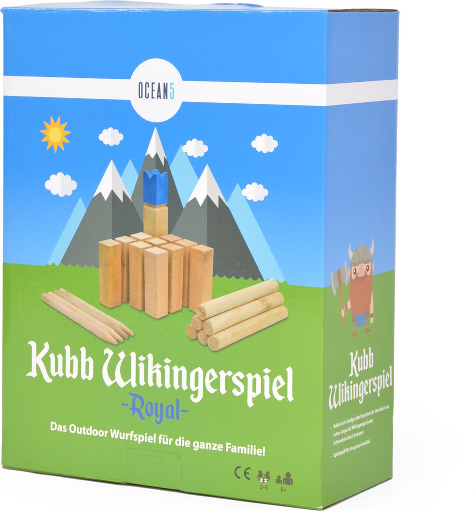 Ocean 5 Kubb - Oryginalna gra Wikingów | Drewniana gra Zdjęcie produktu 4