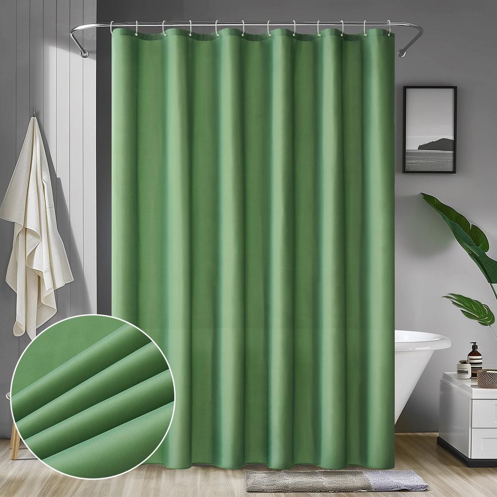MIULEE Sprchový záves 180x210cm Zelený Vodotesný kúpeľový Obrázok produktu 