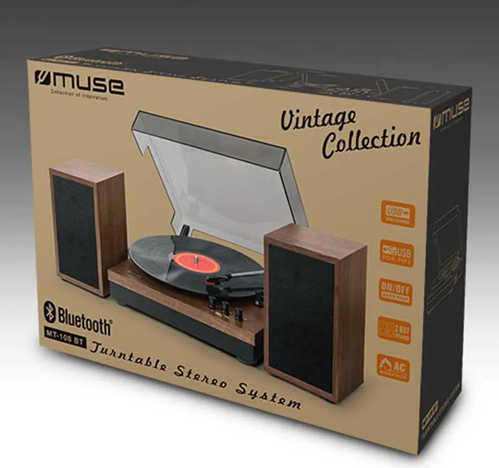 Tourne-disque Bluetooth Muse MT-108BT Platine stéréo encodeur USB - 7