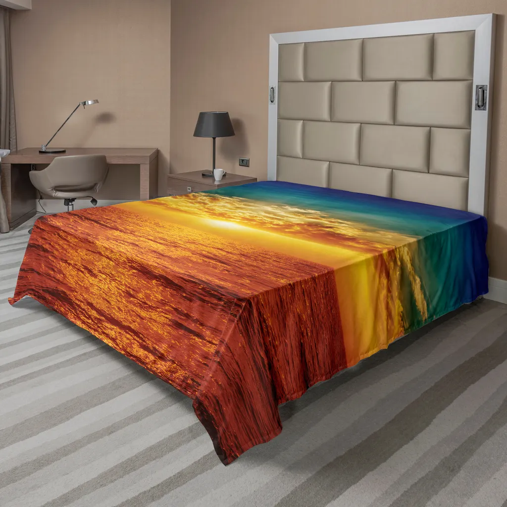 Lenzuolo Matrimoniale ABAKUHAUS 275x260 cm - Stampa Mare e Nuvole