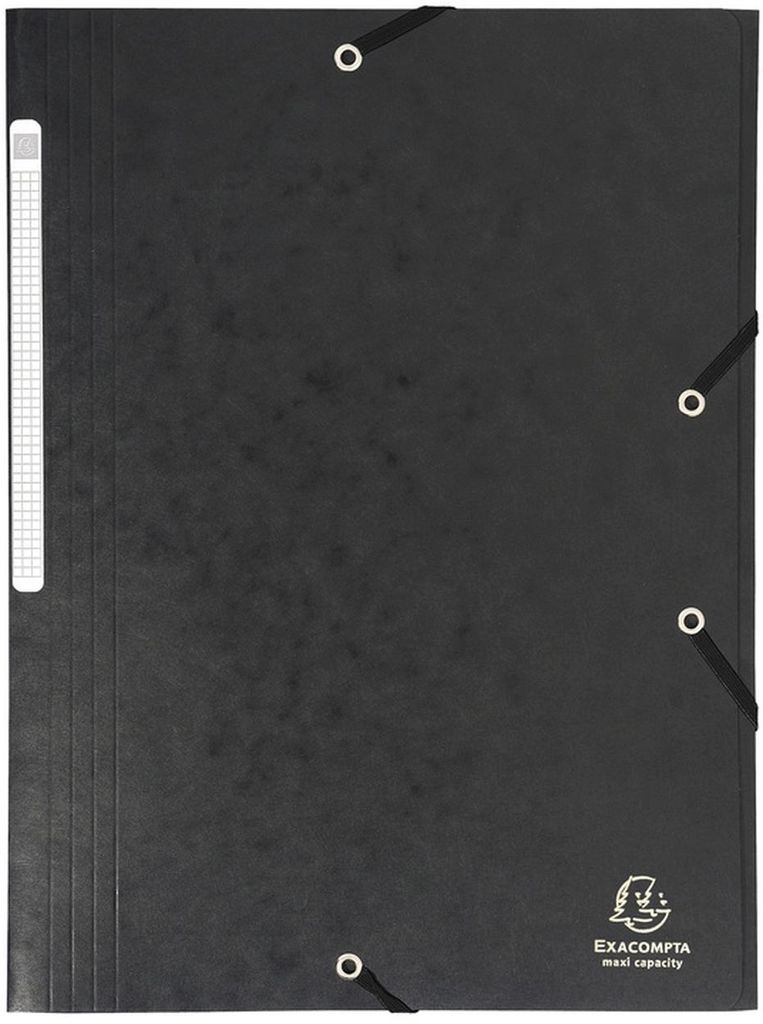 EXACOMPTA Eckspannermappe DIN A4 Karton schwarz