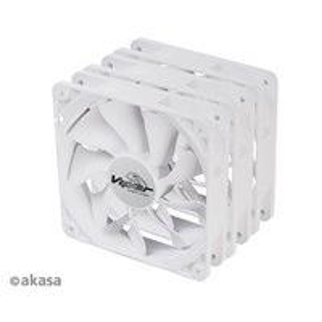 Akasa Viper, Ventilator, 12 cm, 600 RPM, 1900 RPM, Weiß