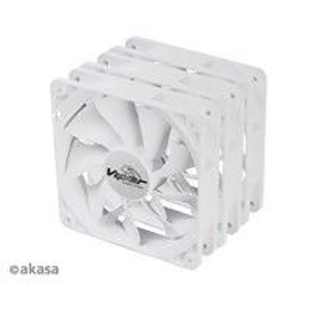 Ventilateur Akasa VIPER S-flow 12cm Blanc Haute Pression PWM Lot de 3