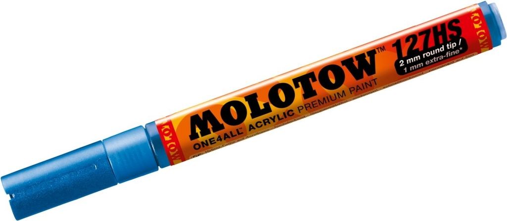 Permanentmarker One4All 127 HS nachfüllbar 2mm metallic blue Packung mit 6 Stück