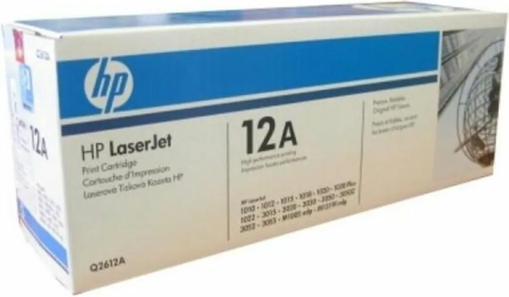 Cartouche de Toner Noir HP Q2612A pour Imprimantes Laser Jet de Bureau